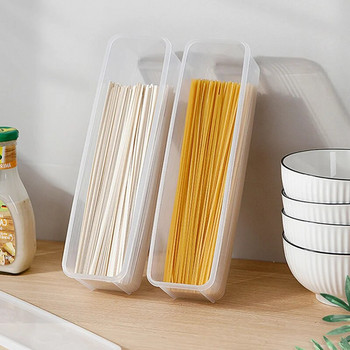 Кухненски контейнер за спагети с юфка Домакинска кутия за съхранение на зърнени храни с капак Кутия за спагети Кухненски контейнер за храна