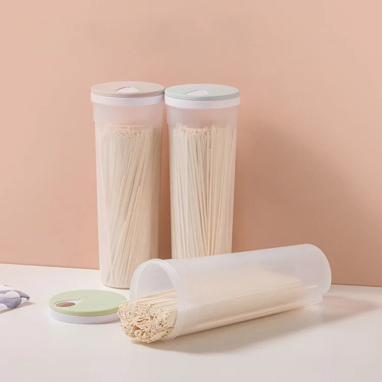 Virtuvės maisto laikymo dėžutė Spagečių makaronų sandariai uždarytas stiklainis grūdų pupelių laikymo organizatorius Maisto indai Virtuvės laikymo dėžutės