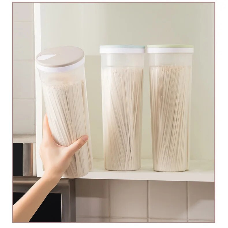 Virtuvės maisto laikymo dėžutė Spagečių makaronų sandariai uždarytas stiklainis grūdų pupelių laikymo organizatorius Maisto indai Virtuvės laikymo dėžutės