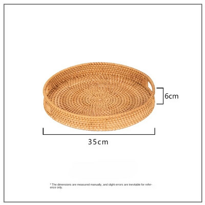 Pladanj od ratana Ručno tkana košara za hranu Pladanj za voće Višenamjenski tanjur za popodnevni čaj Ukrasna košara Pladanj za pohranu
