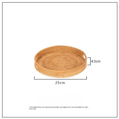 Pladanj od ratana Ručno tkana košara za hranu Pladanj za voće Višenamjenski tanjur za popodnevni čaj Ukrasna košara Pladanj za pohranu
