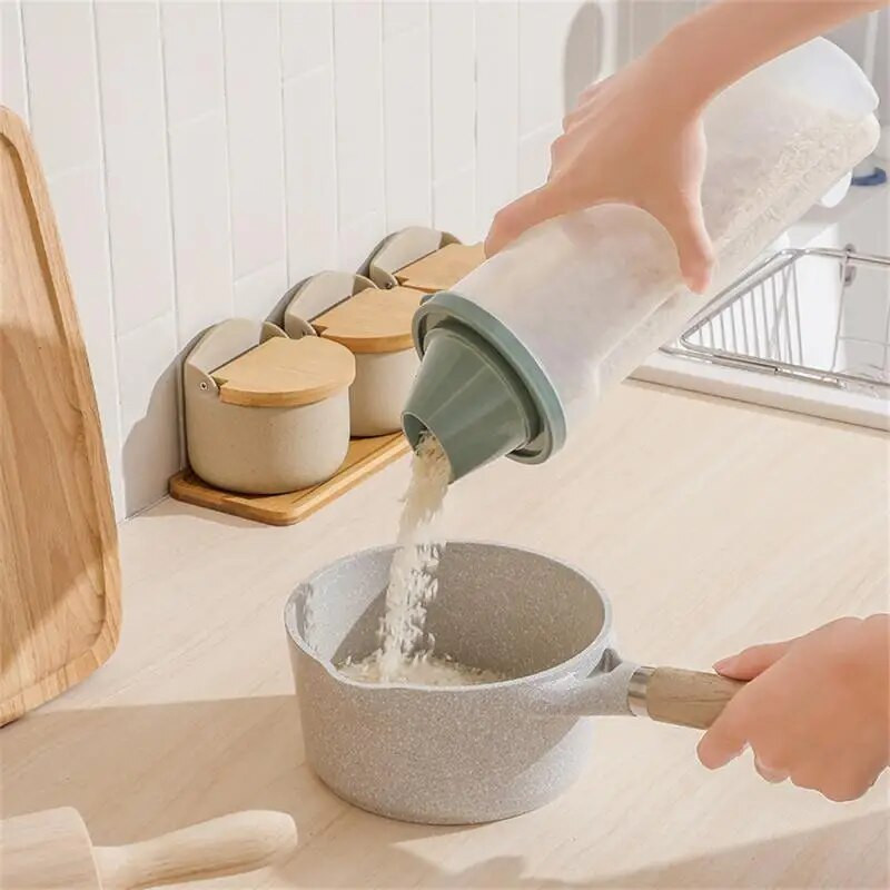 Virtuvinė makaronų laikymo dėžutė Plastikinis butelis permatomas sandarus stiklainis grūdų laikymo dėžutė Buitinė laikymo stiklainis laikymo stiklainio dėklas