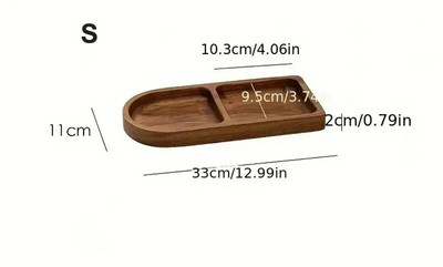 Japán fatálca vintage akácfából készült tányér desszert tányér diós és gyümölcsös süteménytányér snack nyugati steak konyhai tányér