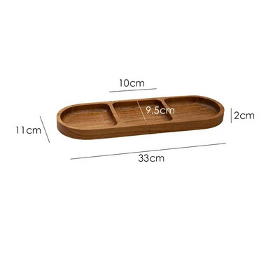 Japán fatálca vintage akácfából készült tányér desszert tányér diós és gyümölcsös süteménytányér snack nyugati steak konyhai tányér