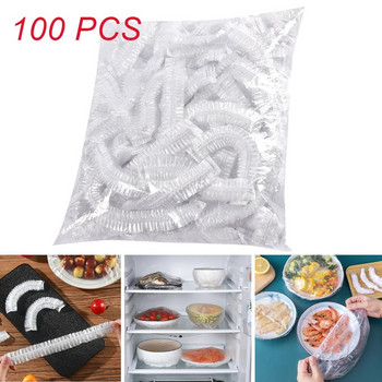 100 бр. Многократни опаковки за храна за еднократна употреба Самозапечатващи се пластмасови опаковки за храна Запазете храната, плодовете свежи, прилепващо фолио за кухненски хладилник
