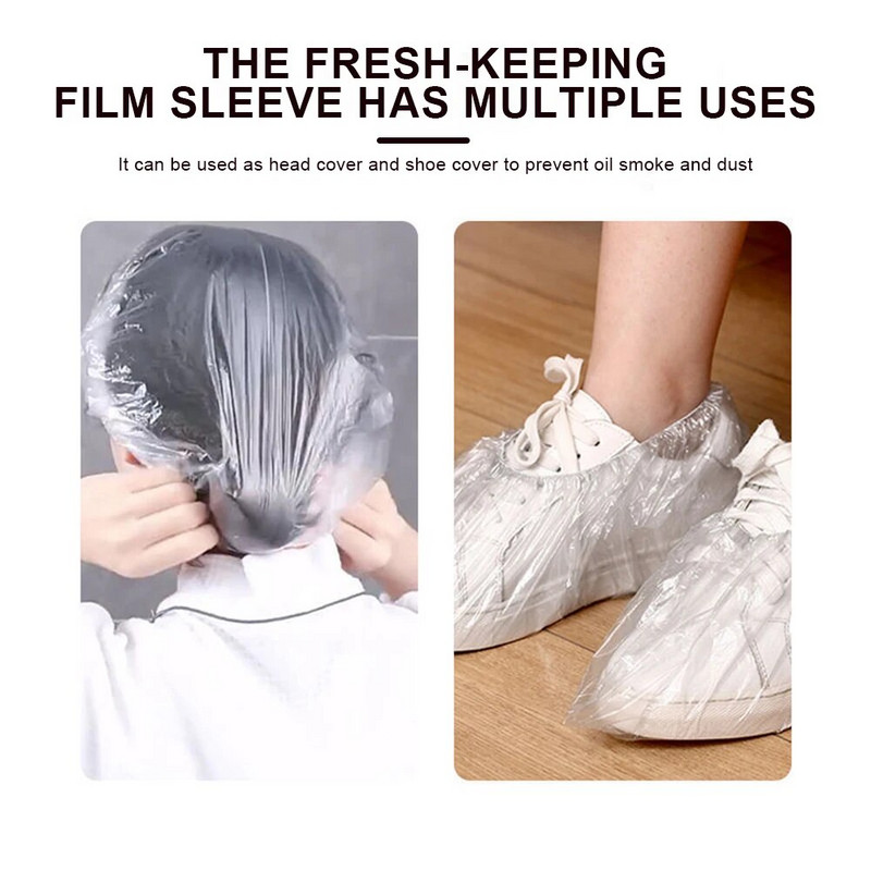 100 бр. Многократни опаковки за храна за еднократна употреба Самозапечатващи се пластмасови опаковки за храна Запазете храната, плодовете свежи, прилепващо фолио за кухненски хладилник