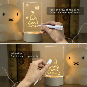 Πίνακας μηνυμάτων USB Πίνακας εορταστικού φωτισμού σημειώσεων Creative Led Night Light με στυλό Δώρο για Παιδιά Διακοσμητικό Φωτιστικό Νύχτας
