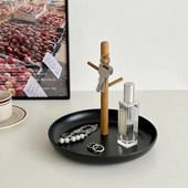 Raktų papuošalų dėklas su 3 pakopų medinėmis šakomis Vietą taupantis lengvas daugiafunkcis įėjimo laikymo dėklas Namų reikmenys