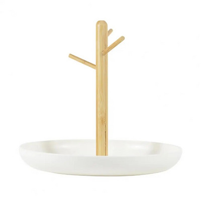 Raktų papuošalų dėklas su 3 pakopų medinėmis šakomis Vietą taupantis lengvas daugiafunkcis įėjimo laikymo dėklas Namų reikmenys