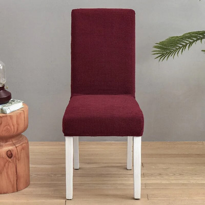 Egyszínű jacquard székhuzatok Stretch étkező üléshuzat Elasztikus székvédő tok éttermi esküvői banketthez