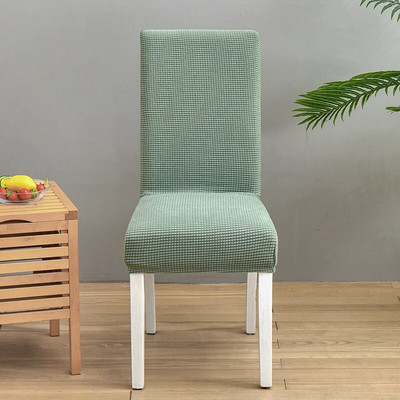 Egyszínű jacquard székhuzatok Stretch étkező üléshuzat Elasztikus székvédő tok éttermi esküvői banketthez
