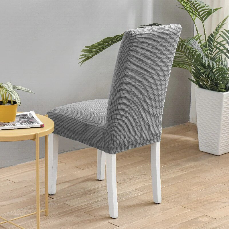 Vienspalviai žakardo kėdžių užvalkalai Įtempti valgomojo sėdynės užvalkalai Elastingas kėdės apsauginis dėklas restorano vestuvių banketui