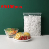 10/30/50/100gab Vienreizējās lietošanas pārtikas pārsegs Saran Wrap Ledusskapis Plastmasas maisiņš Augļu Dārzeņu Uzglabāšanas Maisiņi Pārtikas Vāki Bļodas Svaiga Uzglabāšana