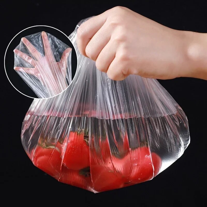 10/30/50/100 τμχ Κάλυμμα φαγητού μιας χρήσης Saran Wrap Ψυγείο Πλαστική σακούλα Φρούτα λαχανικά Σακούλες αποθήκευσης τροφίμων Καπάκια φαγητού Μπολ Fresh Keeping