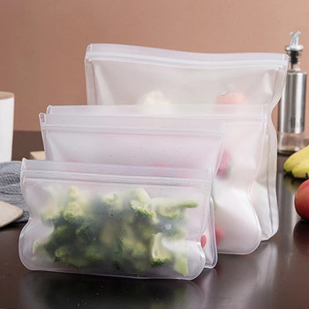 Επαναχρησιμοποιούμενες πλαστικές σακούλες Saran Wrap Αδιάβροχες σακούλες κατάψυξης τροφίμων Τσάντες φερμουάρ Συσκευασία τροφίμων Κρέας Φρούτα λαχανικά Αποθήκευση κουζίνας