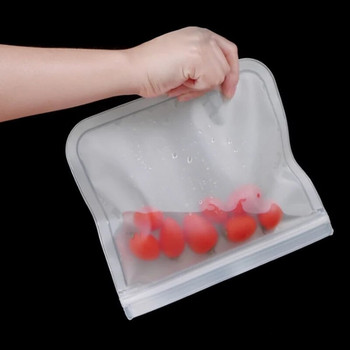 Пластмасови торбички за многократна употреба Saran Wrap Непропускливи торбички за фризери за храна Торбички с цип Опаковки за храна Месо Плодове Зеленчуци Съхранение в кухнята