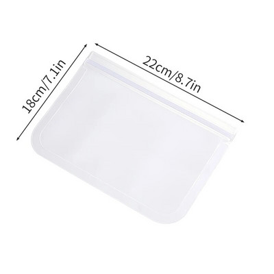 Daugkartinio naudojimo Saran Wrap plastikiniai maišeliai Neperšlampami maisto šaldikliai maišeliai su užtrauktuku Maisto pakuotė Mėsa Vaisiai Daržovės Virtuvės laikymas