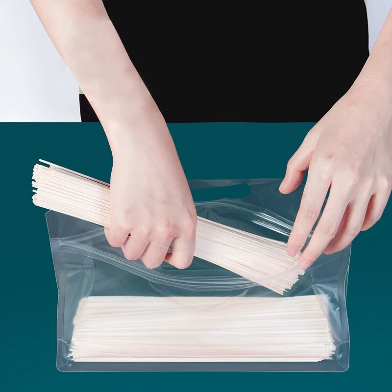 Daugkartiniai maisto laikymo maišeliai 1vnt/5/10vnt Skaidrus stovimas maišelis Šaldiklis Neperšlampami šaldiklio maišeliai Virtuvės organizatorius Fresh Shut Bag