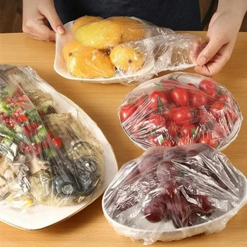 Еднократно покритие за съхранение на храна Еластични покривала за храна за многократна употреба Разтегливо опаковане Купа Съд Покривало за храна Чанти за прясно съхранение Шапка за душ