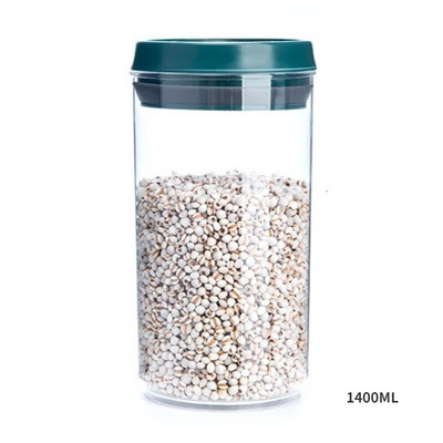 600ml-2000ml Ελαφρύ βάζο πολυτελείας Πλαστική δεξαμενή αποθήκευσης με δακτύλιο ανύψωσης σφραγισμένα κουτάκια σνακ Ζυμαρικά με κόκκους καφέ και μπισκότο μπαχαρικών Κουτί τροφίμων