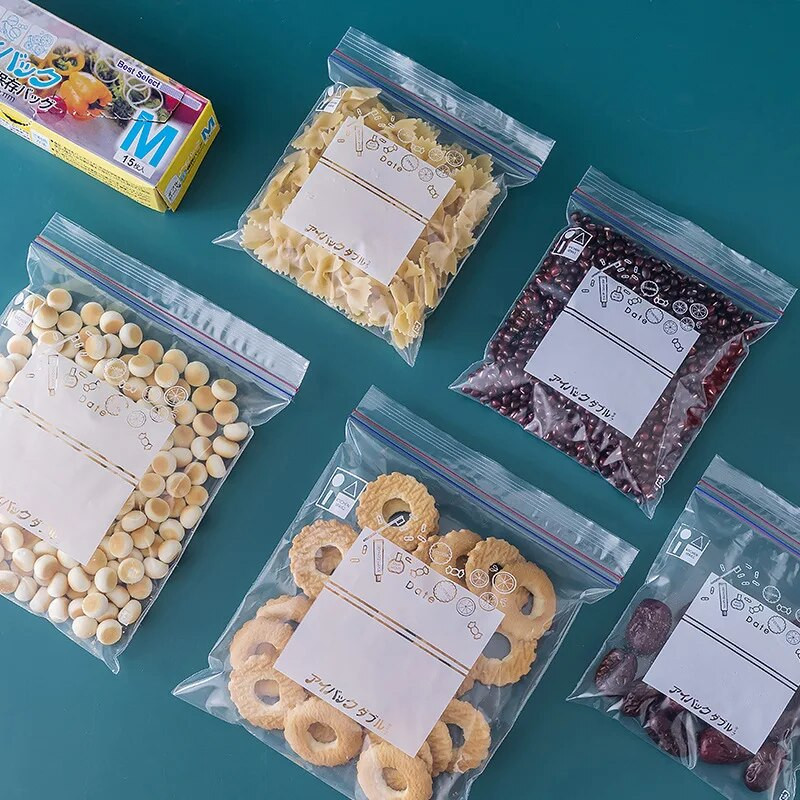 Apvyniokite plastikinius pakavimo maišelius Maisto saugojimo maišelis Daugkartinis šaldiklis Sumuštinių sandarinimo maišelis Virtuvės šaldytuvas Maisto konservavimas