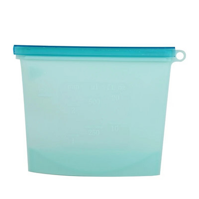 Szilikon 1000 ml-es zacskók Újrafelhasználható szilikon élelmiszertáska légmentesen záródó élelmiszer-tartósító táska Élelmiszer-minőségű zöldség folyékony uzsonna húshoz