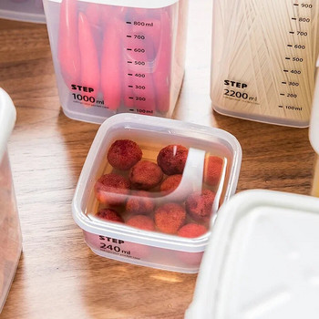 Организация на пластмасови контейнери за съхранение Кутия за запечатани кутии за храна Прозрачна кутия за ядки Кухненски контейнер за съхранение с капак