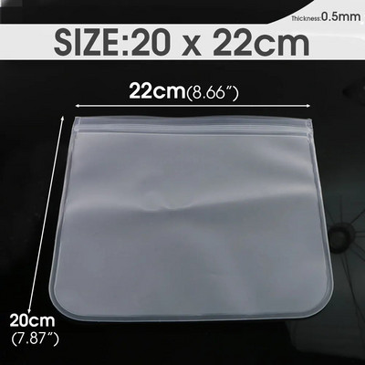 1kom višekratne vrećice za zamrzavanje hrane Nepropusne silikonske vrećice s patentnim zatvaračem Vrećica za ručak bez BPA Vrećica za pohranu mesa, voća i povrća Može se prati u perilici posuđa