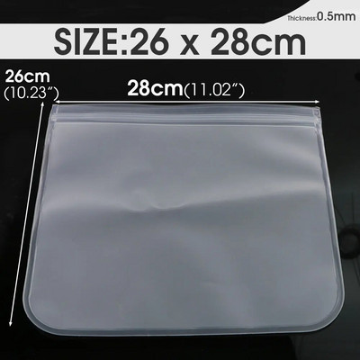 1kom višekratne vrećice za zamrzavanje hrane Nepropusne silikonske vrećice s patentnim zatvaračem Vrećica za ručak bez BPA Vrećica za pohranu mesa, voća i povrća Može se prati u perilici posuđa