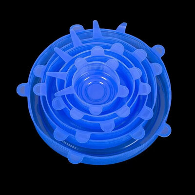 Silikoninis dangtelis, tamprus dangtelis, daugkartinio naudojimo hermetiškas maisto plėvelės užvalkalas, išlaikantis šviežią sandarumą.