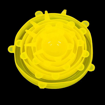 Silikoninis dangtelis, tamprus dangtelis, daugkartinio naudojimo hermetiškas maisto plėvelės užvalkalas, išlaikantis šviežią sandarumą.