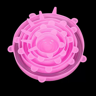 Silikoninis dangtelis, tamprus dangtelis, daugkartinio naudojimo hermetiškas maisto plėvelės užvalkalas, išlaikantis šviežią sandarumą.