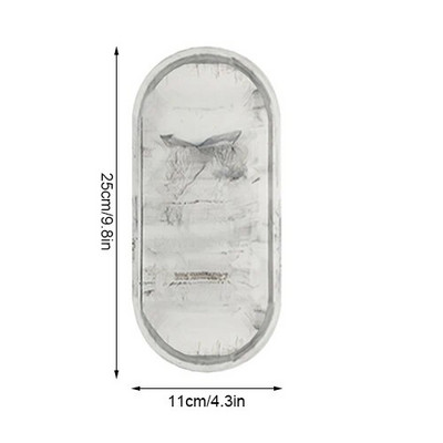 Nagy ovális hiú szilikon tálca szappanadagoló flakon parfüm gyertya Qtip tartó tálca fürdőszoba konyha pult tároló