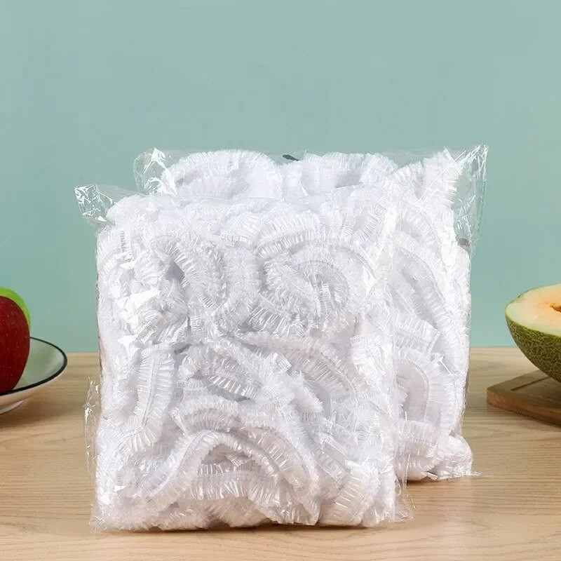 10/100 бр. Пластмасови еластични торбички за храна за еднократна употреба за плодове и зеленчуци, хладилник, чанта за свежест Кухненски аксесоари