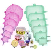 6 τμχ Καπάκι σιλικόνης τροφίμων Καπάκι σιλικόνης γενικής χρήσης για μαγειρικά σκεύη Μπολ Επαναχρησιμοποιούμενα ελαστικά καπάκια Αξεσουάρ κουζίνας Καπάκια κονσερβοποιίας