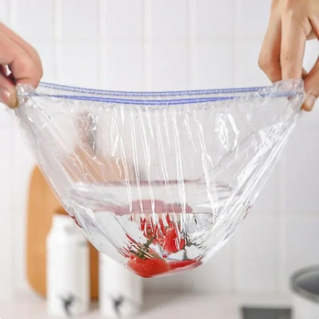 50/200 τμχ Saran Wrap Πολύχρωμο κάλυμμα τροφίμων μιας χρήσης Πλαστική σακούλα φρέσκιας ποιότητας τροφίμων Προμήθειες αποθήκευσης ψυγείου κουζίνας