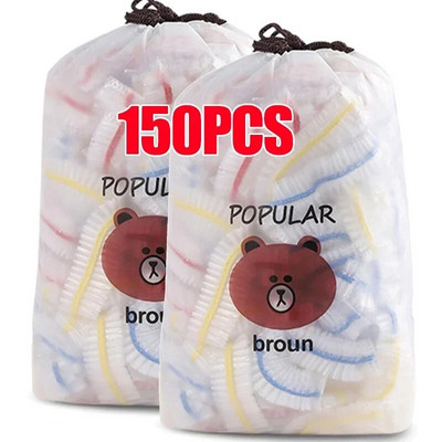 50/200 vnt Saran Wrap spalvingas vienkartinis maisto dangtelis Maisto klasės šviežiai išlaikomas plastikinis maišelis Virtuvės šaldytuvo laikymo reikmenys