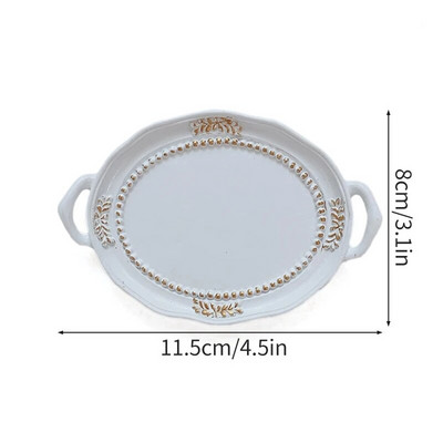 Ins Kavos indai Arbatos dėklas Dekoratyviniai aksesuarai Papuošalai Padėklas Vaisiai Saldus ekranas Sidabrinės lėkštės pyrago padėklas Desertinis patiekalas 트레이