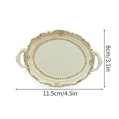 Ins Kavos indai Arbatos dėklas Dekoratyviniai aksesuarai Papuošalai Padėklas Vaisiai Saldus ekranas Sidabrinės lėkštės pyrago padėklas Desertinis patiekalas 트레이