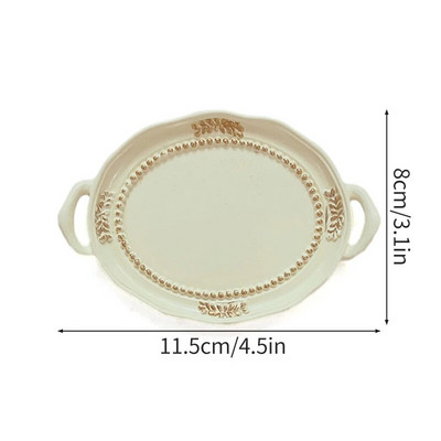 Ins Kavos indai Arbatos dėklas Dekoratyviniai aksesuarai Papuošalai Padėklas Vaisiai Saldus ekranas Sidabrinės lėkštės pyrago padėklas Desertinis patiekalas 트레이