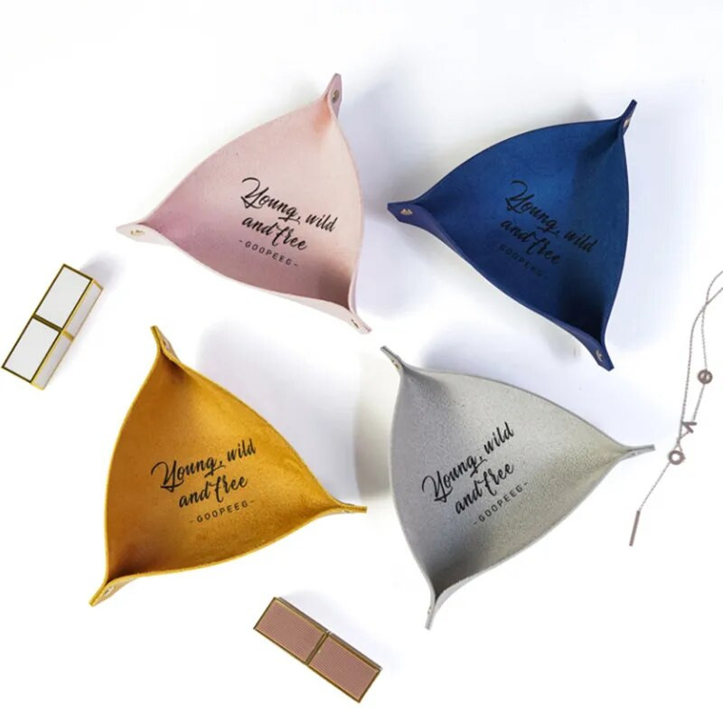 Stalinio kompiuterio laikymo dėklas PU odinis raktų lėkštė namų apdailai kauliukų dėklas raktas Piniginė Monetos PU odos sulankstoma laikymo dėžutė didmeninė prekyba