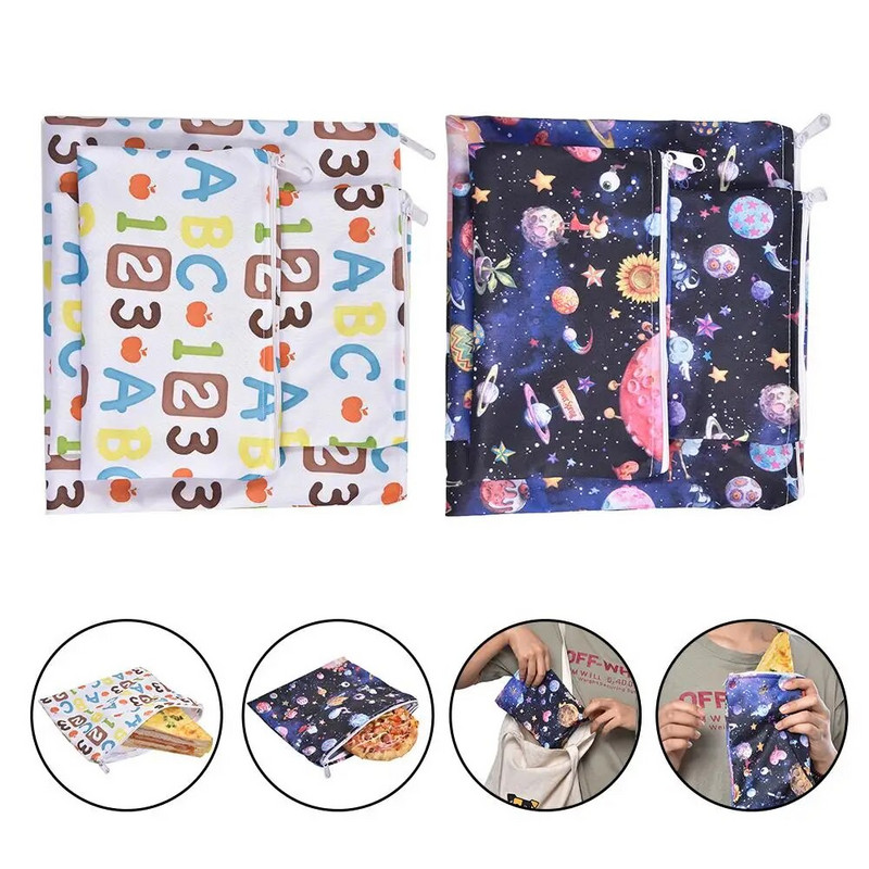 3 tk/komplekt Korduvkasutatavad toidu hoiukotid Lekkekindlad sügavkülmikukotid Võileivakotid Suupistekott Lõunasöögileivakott matkatoidu säilitamiseks