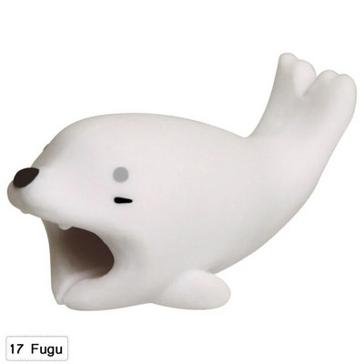 Loomade armas kaablikaitse multikas, spiraalne USB-kaitse, laadimiskaabli säästja silikoonist pooli kerija mobiiltelefonile