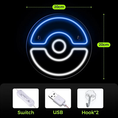 Πινακίδες με νέον Led Διακόσμηση κρεβατοκάμαρας USB Φωτιστικό τοίχου νέον Κρεμαστό φως νύχτας νέον για παιδιά Διακοσμητικό φωτιστικό για παιχνίδια απόκριες