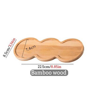 Farfurioara din lemn de bambus Tava pentru plante Dispenser sapun Tava Cana Ceai Cafea Rezistenta la caldura Tava pentru ghiveci Tava pentru ghiveci Home Decorati blat