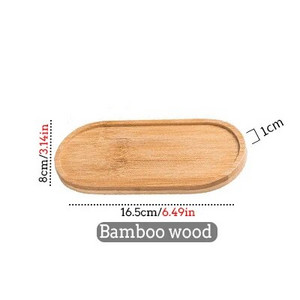 Farfurioara din lemn de bambus Tava pentru plante Dispenser sapun Tava Cana Ceai Cafea Rezistenta la caldura Tava pentru ghiveci Tava pentru ghiveci Home Decorati blat