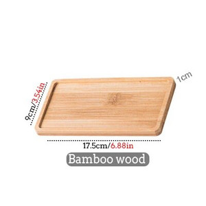 Farfurioara din lemn de bambus Tava pentru plante Dispenser sapun Tava Cana Ceai Cafea Rezistenta la caldura Tava pentru ghiveci Tava pentru ghiveci Home Decorati blat