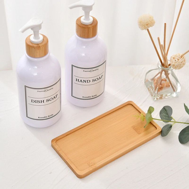 Bambuko medienos lėkštė Augalų padėklas Muilo dozatorius Padėklas arbatos puodelis Kavos karščiui atsparus puodelis Gėlių vazono padėklas namų stalviršis Decorati