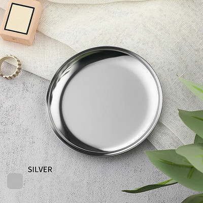 Ελαφρύ πολυτελές στυλ μεταλλικός δίσκος κοσμημάτων Δίσκος αποθήκευσης από ανοξείδωτο ατσάλι Διακόσμηση κοσμημάτων Κοιτώνας Καλλυντικών