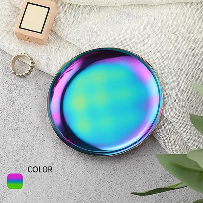 Ελαφρύ πολυτελές στυλ μεταλλικός δίσκος κοσμημάτων Δίσκος αποθήκευσης από ανοξείδωτο ατσάλι Διακόσμηση κοσμημάτων Κοιτώνας Καλλυντικών